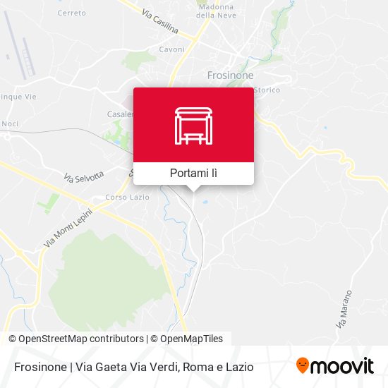 Mappa Frosinone | Via Gaeta Via Verdi