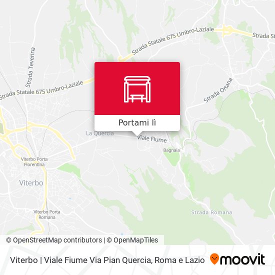 Mappa Viterbo | Viale Fiume Via Pian Quercia