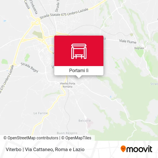 Mappa Viterbo | Via Cattaneo