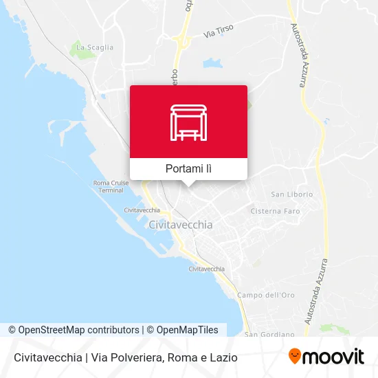 Mappa Civitavecchia | Via Polveriera