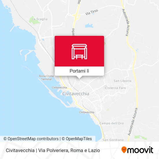 Mappa Civitavecchia | Via Polveriera