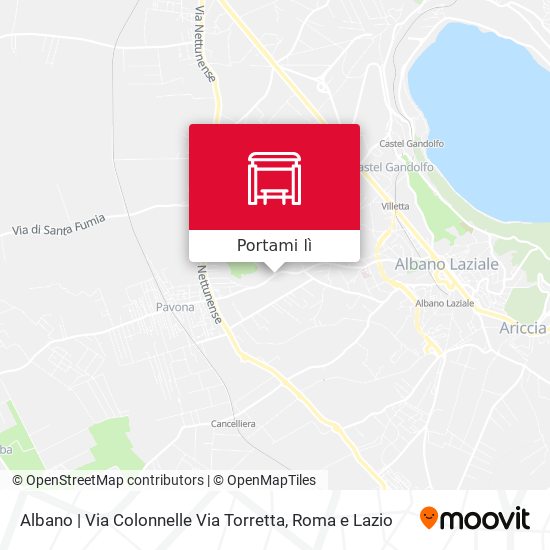 Mappa Albano | Via Colonnelle Via Torretta