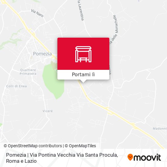 Mappa Pomezia | Via Pontina Vecchia Via Santa Procula