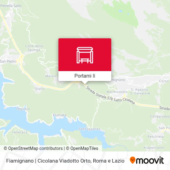Mappa Fiamignano | Cicolana Viadotto Orto