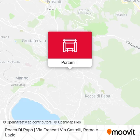 Mappa Rocca Di Papa | Via Frascati Via Castelli