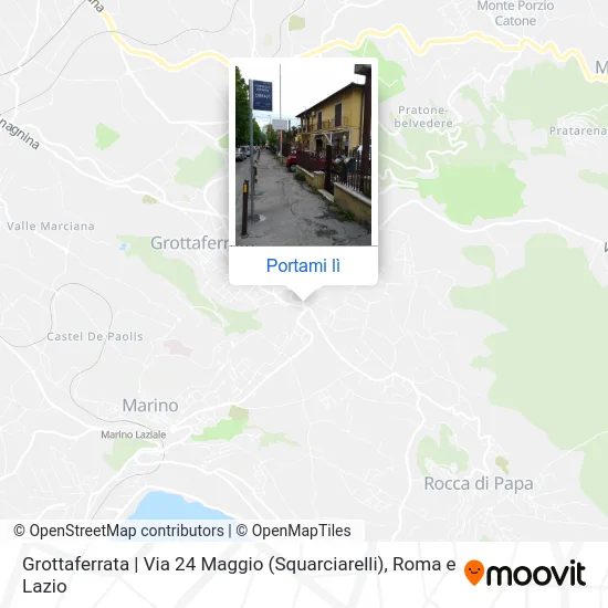 Mappa Grottaferrata | Via 24 Maggio (Squarciarelli)