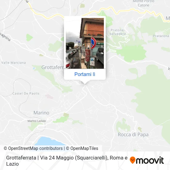 Mappa Grottaferrata | Via 24 Maggio (Squarciarelli)