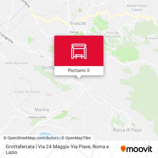 Mappa Grottaferrata | Via 24 Maggio Via Piave
