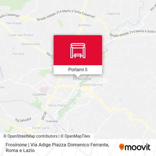 Mappa Frosinone | Via Adige Piazza Domenico Ferrante