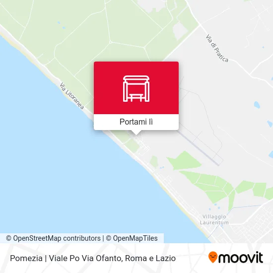 Mappa Pomezia | Viale Po Via Ofanto