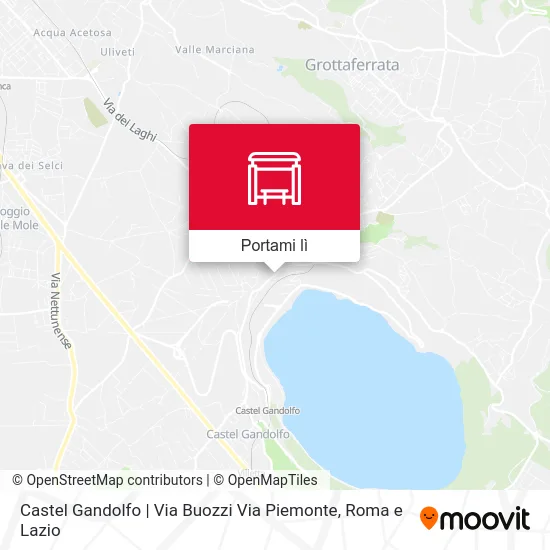 Mappa Castel Gandolfo | Via Buozzi Via Piemonte