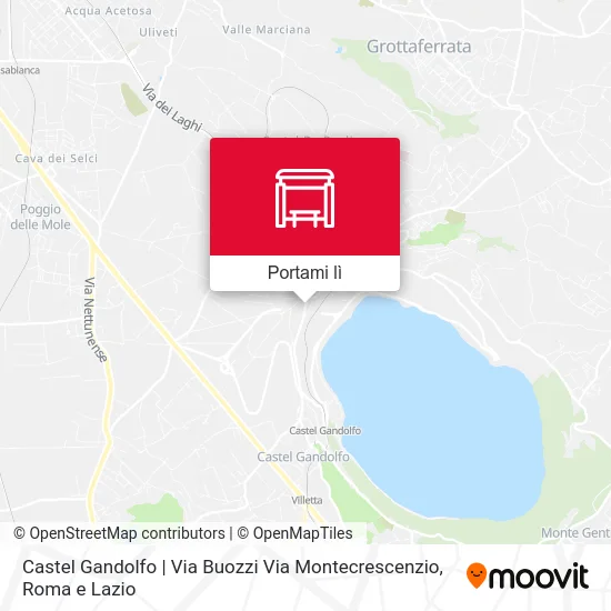 Mappa Castel Gandolfo | Via Buozzi Via Montecrescenzio