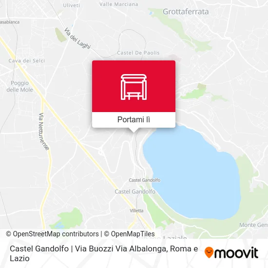 Mappa Castel Gandolfo | Via Buozzi Via Albalonga