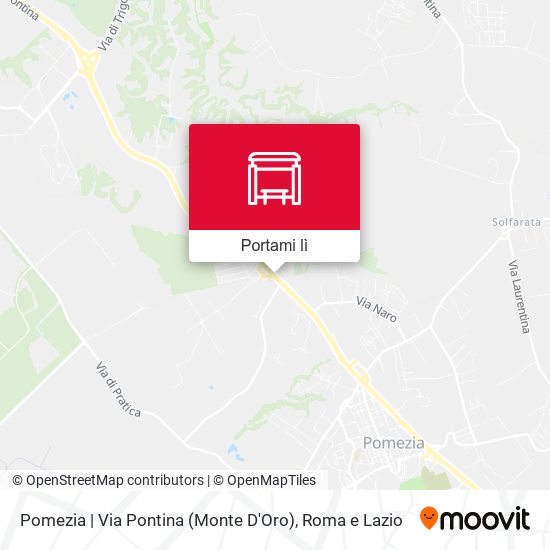 Mappa Pomezia | Via Pontina (Monte D'Oro)