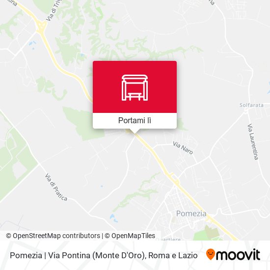 Mappa Pomezia | Via Pontina (Monte D'Oro)