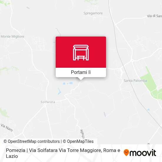 Mappa Pomezia | Via Solfatara Via Torre Maggiore