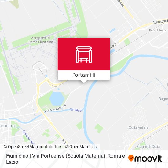 Mappa Fiumicino | Via Portuense (Scuola Materna)