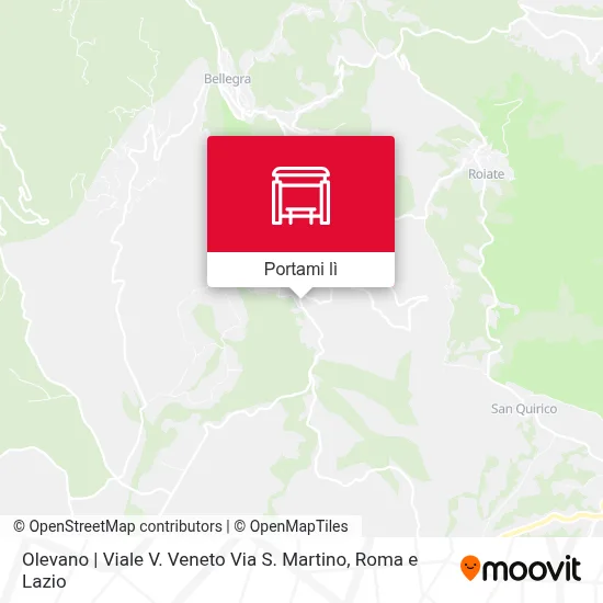Mappa Olevano | Viale V. Veneto Via S. Martino