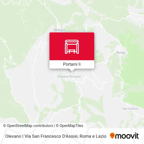 Mappa Olevano | Via San Francesco D'Assisi
