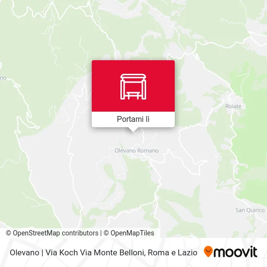 Mappa Olevano | Via Koch Via Monte Belloni