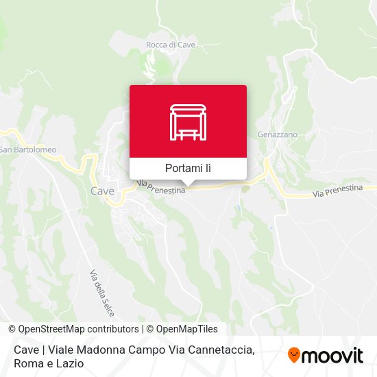 Mappa Cave | Viale Madonna Campo Via Cannetaccia