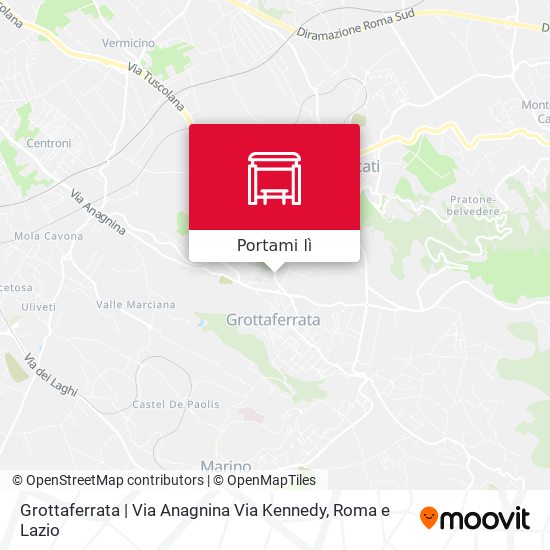Mappa Grottaferrata | Via Anagnina Via Kennedy