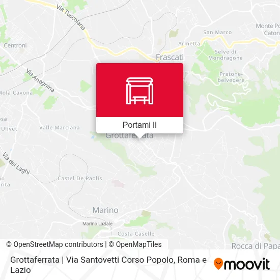 Mappa Grottaferrata | Via Santovetti Corso Popolo