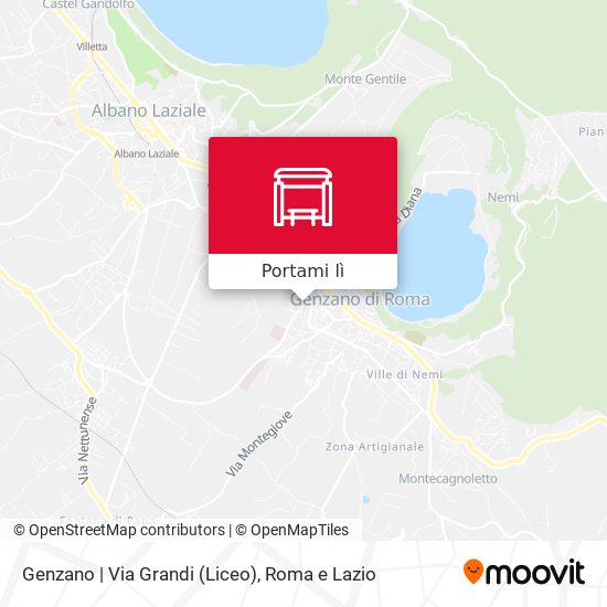 Mappa Genzano | Via Grandi (Liceo)