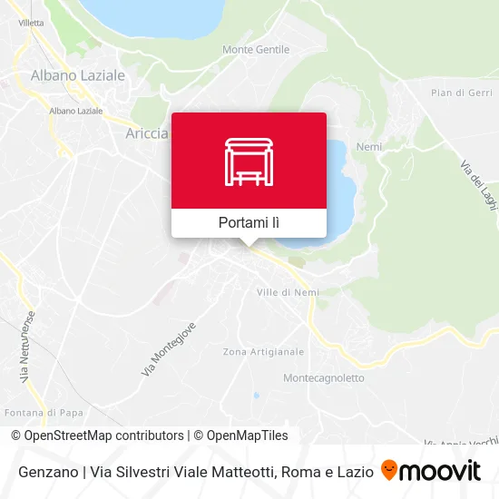 Mappa Genzano | Via Silvestri Viale Matteotti