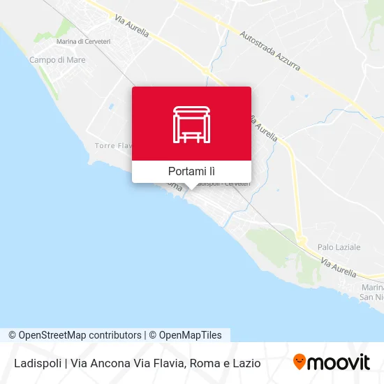 Mappa Ladispoli | Via Ancona Via Flavia
