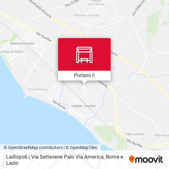 Mappa Ladispoli | Via Settevene Palo Via America