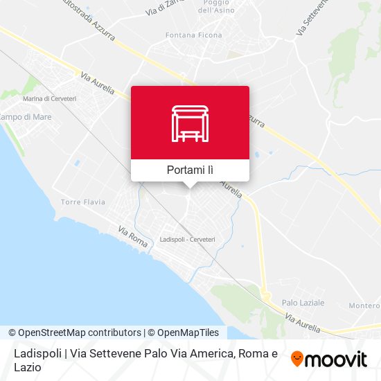 Mappa Ladispoli | Via Settevene Palo Via America
