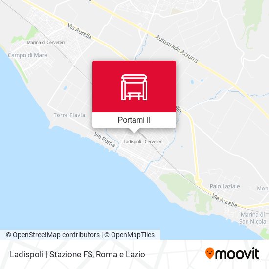 Mappa Ladispoli | Stazione FS