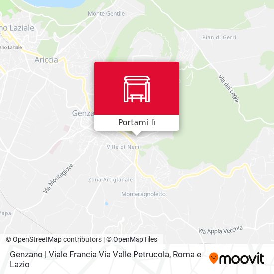 Mappa Genzano | Viale Francia Via Valle Petrucola