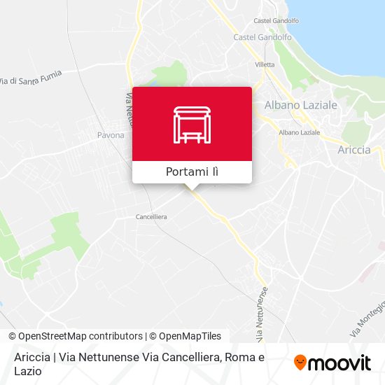 Mappa Ariccia | Via Nettunense Via Cancelliera