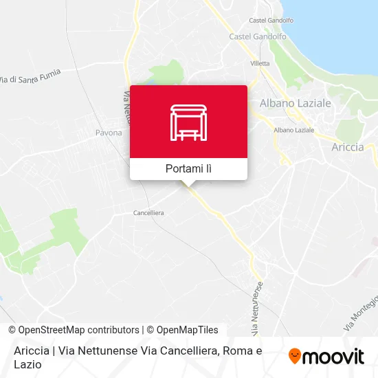 Mappa Ariccia | Via Nettunense Via Cancelliera