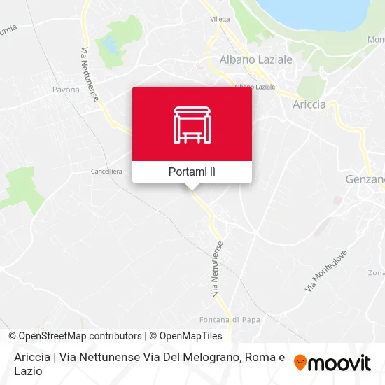 Mappa Ariccia | Via Nettunense Via Del Melograno