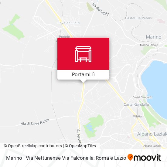 Mappa Marino | Via Nettunense Via Falconella