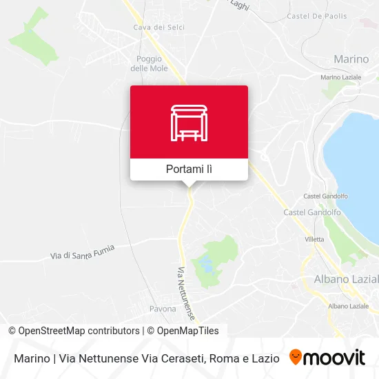 Mappa Marino | Via Nettunense Via Ceraseti
