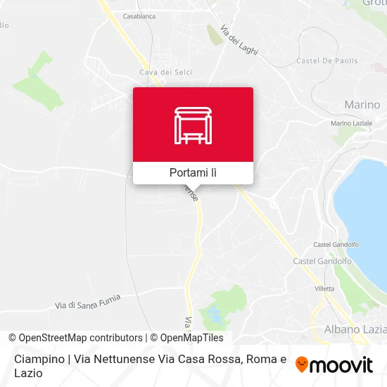 Mappa Ciampino | Via Nettunense Via Casa Rossa
