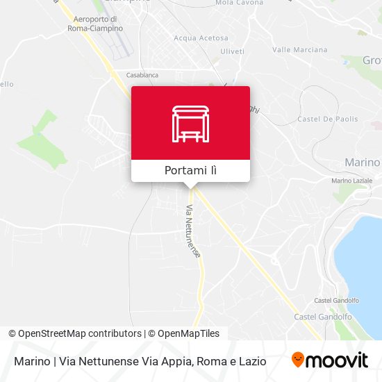 Mappa Marino | Via Nettunense Via Appia