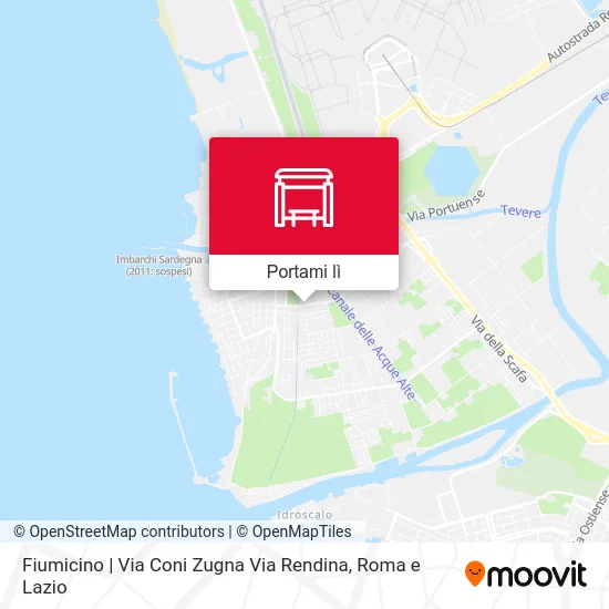 Mappa Fiumicino | Via Coni Zugna Via Rendina