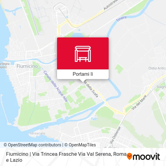Mappa Fiumicino | Via Trincea Frasche Via Val Serena