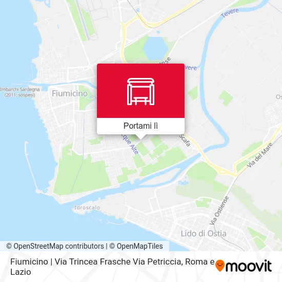 Mappa Fiumicino | Via Trincea Frasche Via Petriccia