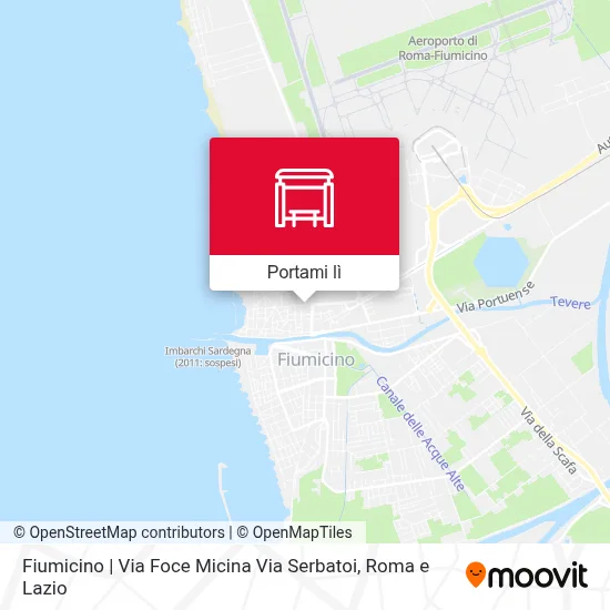 Mappa Fiumicino | Via Foce Micina Via Serbatoi