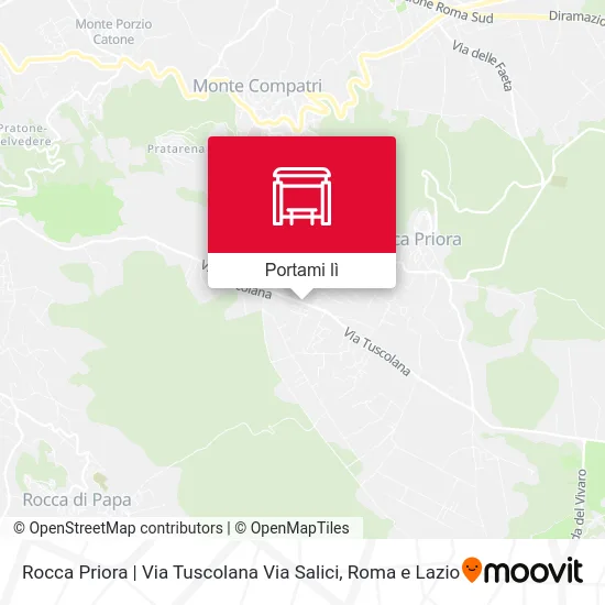 Mappa Rocca Priora | Via Tuscolana Via Salici