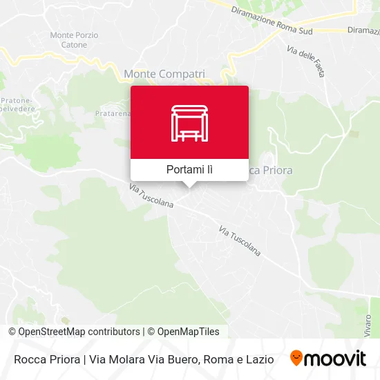 Mappa Rocca Priora | Via Molara Via Buero