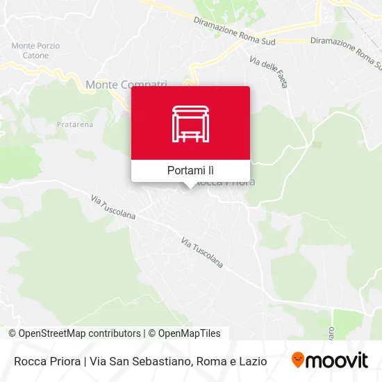 Mappa Rocca Priora | Via San Sebastiano