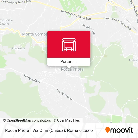 Mappa Rocca Priora | Via Olmi (Chiesa)