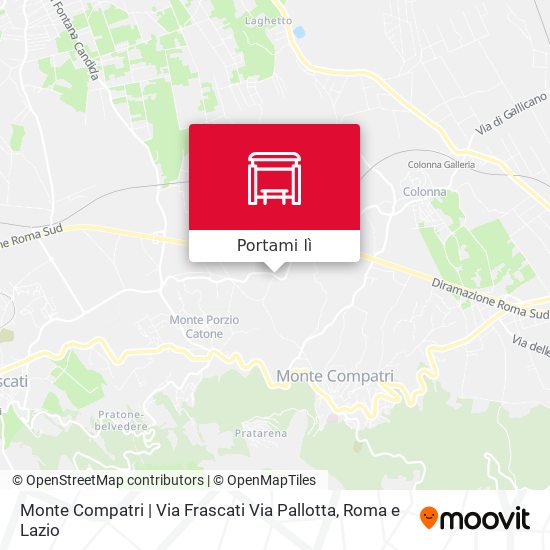 Mappa Monte Compatri | Via Frascati Via Pallotta